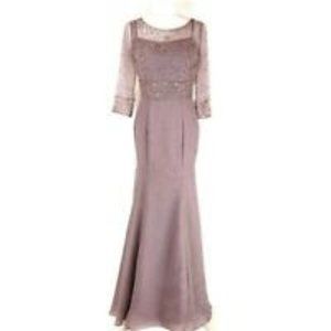 New Ada's Bridal Mauve Embellished Formal Gown Mother of Bride sz 6